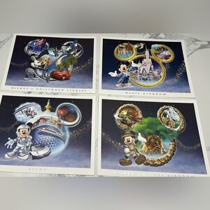 Disney Theme Park Art Prints Set